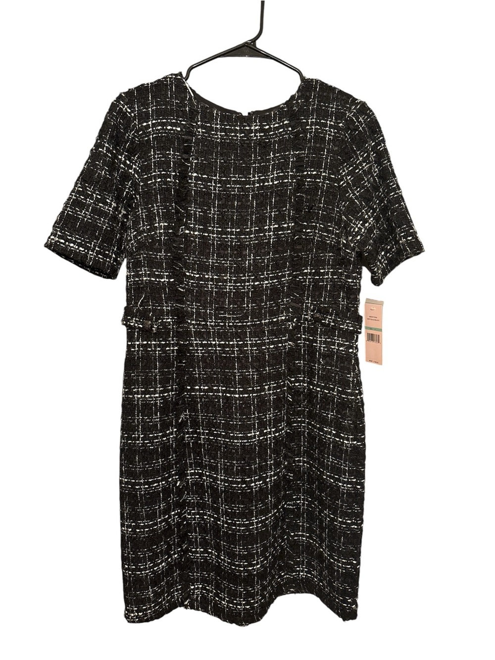 Nanette Lepore Black and White Tweed Midi Dress